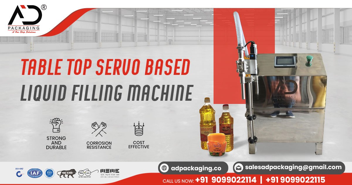 Table Top Servo Based Liquid Filling Machine in Maharashtra