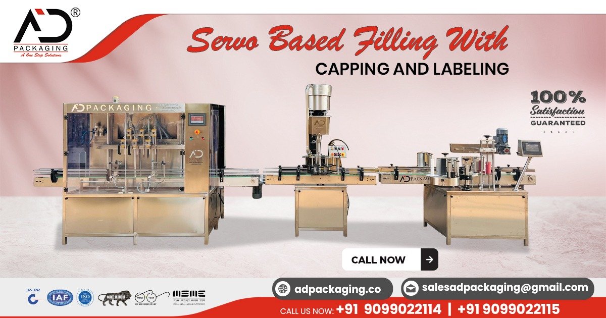 Servo Based Filling with Capping and Labelling Machine in India